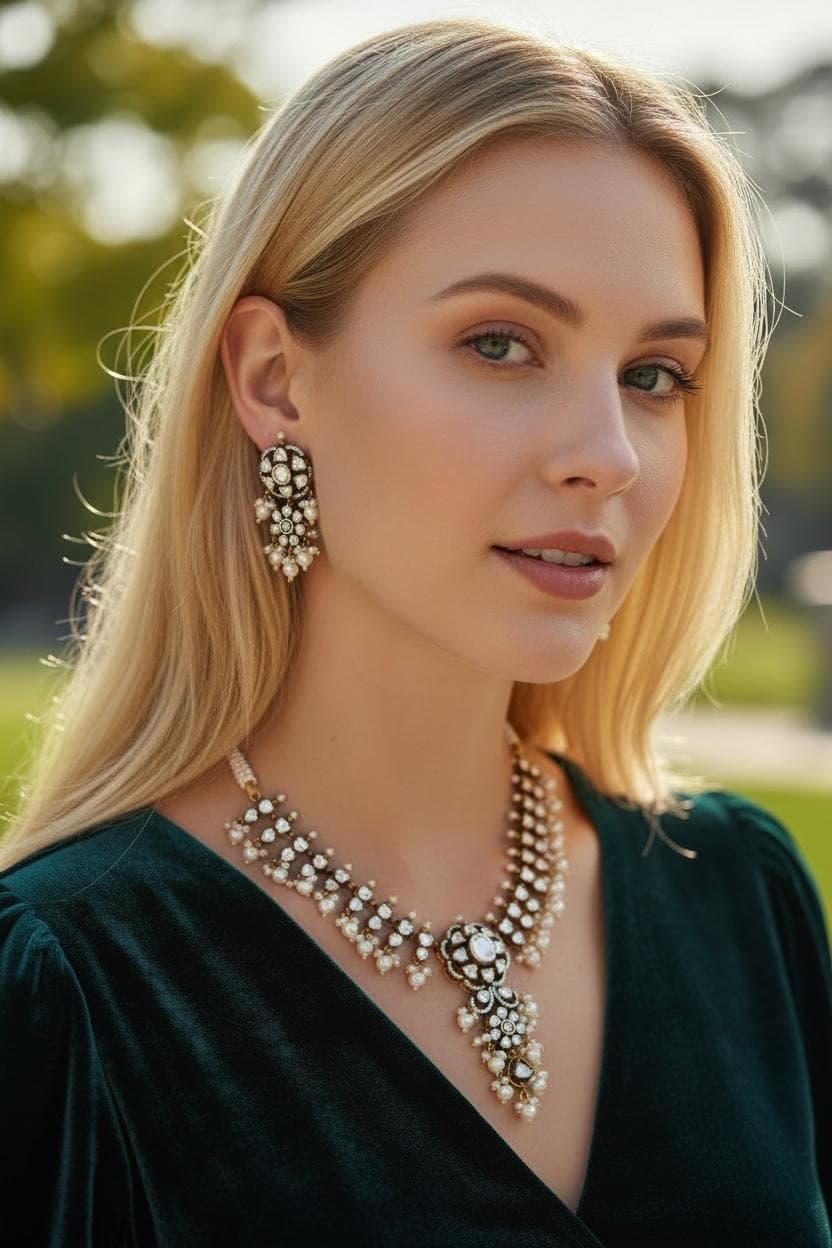 Imitation jewelry detail